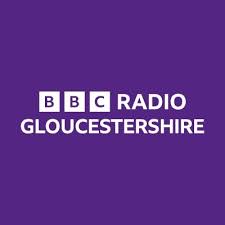 White text on a purple background reads BBC Radio Gloucestershire. The BBC logo is on the left, followed by RADIO and GLOUCESTERSHIRE in stacked capital letters. This distinctive design is often seen accompanying listener testimonials, showcasing the station’s strong connection with its audience.