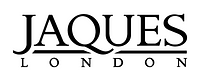 Black text logo reads JAQUES above LONDON, both in capital letters. Horizontal lines extend from each side of LONDON. The design is simple and monochrome on a white background, reflecting the classic style that has received positive testimonials from customers over the years.