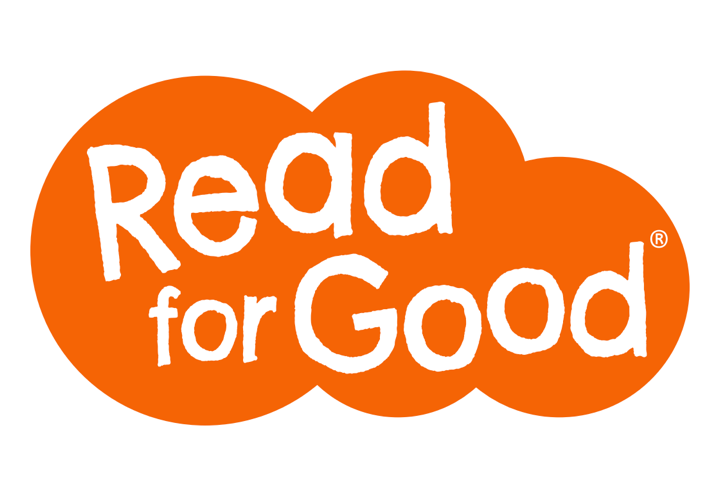 The Read for Good logo features bold white text in a playful font on an orange cloud-shaped background, reflecting the vibrant energy often shared in glowing testimonials from readers and supporters.